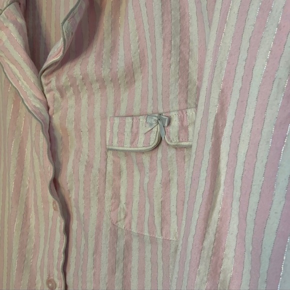VICTORIAS SECRET Pink Striped Pyjama Top - Picture 3 of 3